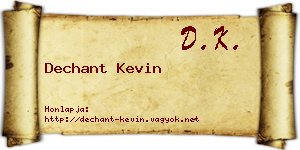 Dechant Kevin névjegykártya